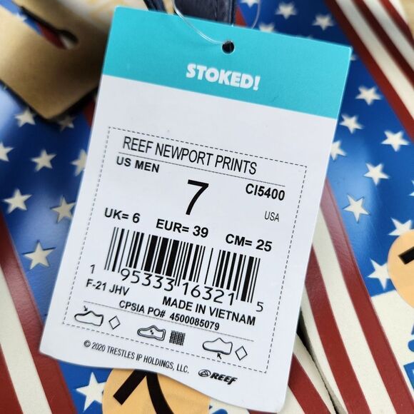 🔹️HOST PICK NWT Reef Men's Newport Print Flip Flops Size 7 - Picture 9 of 9